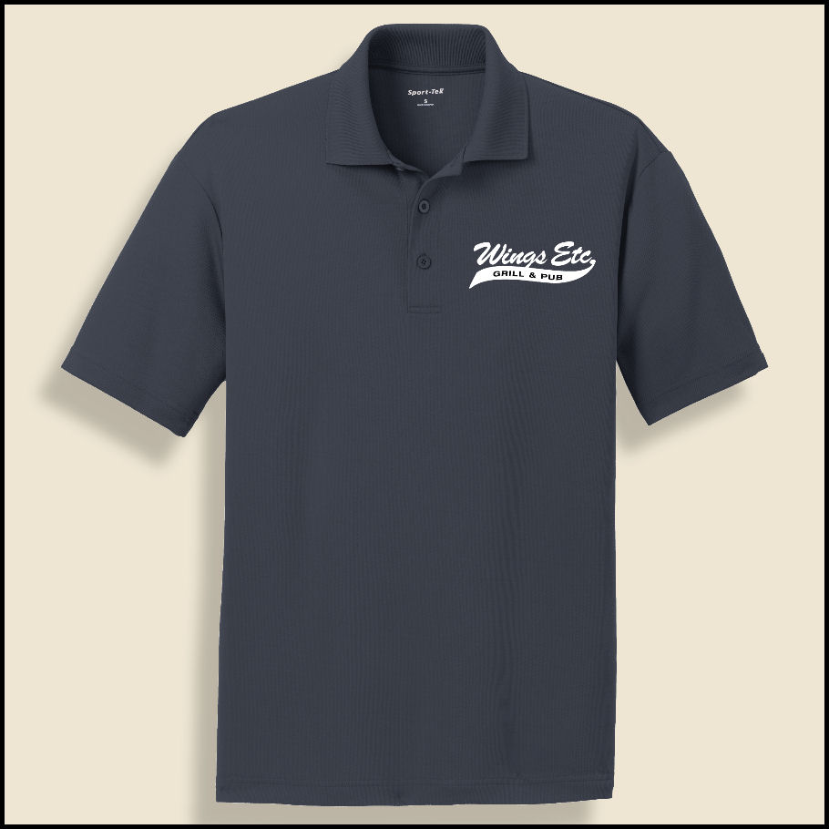 Graphite Grey Wings Etc. 100% Poly/Mesh Sport Shirt